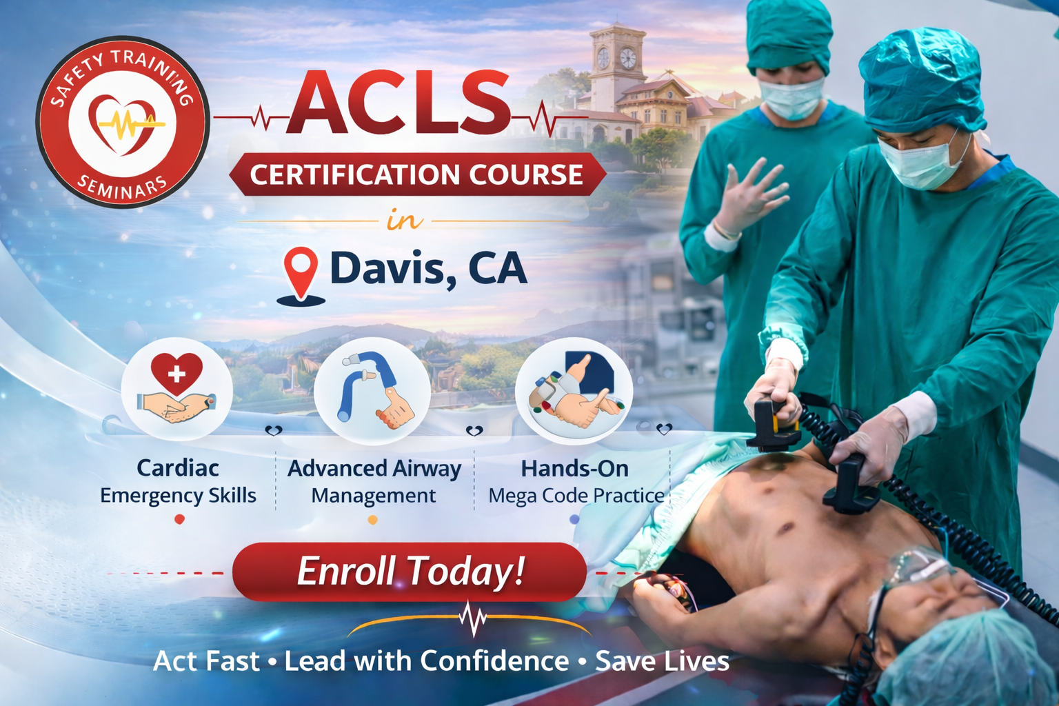 ACLS certification course in Davis