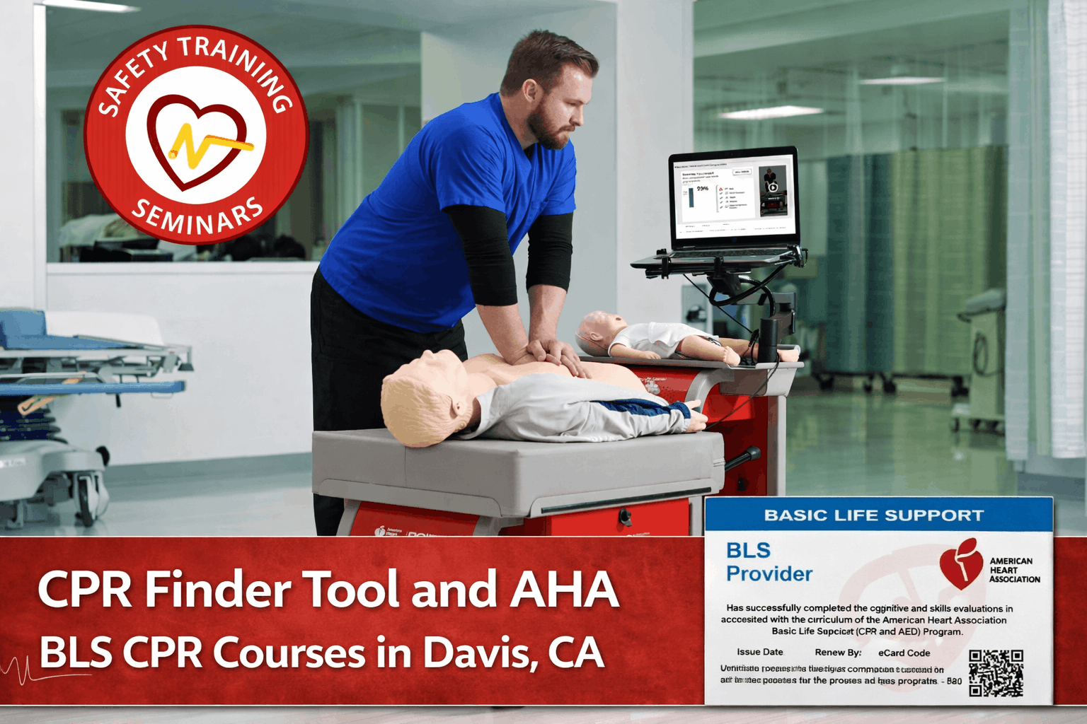CPR Finder Tool and AHA BLS CPR Courses in Davis, CA